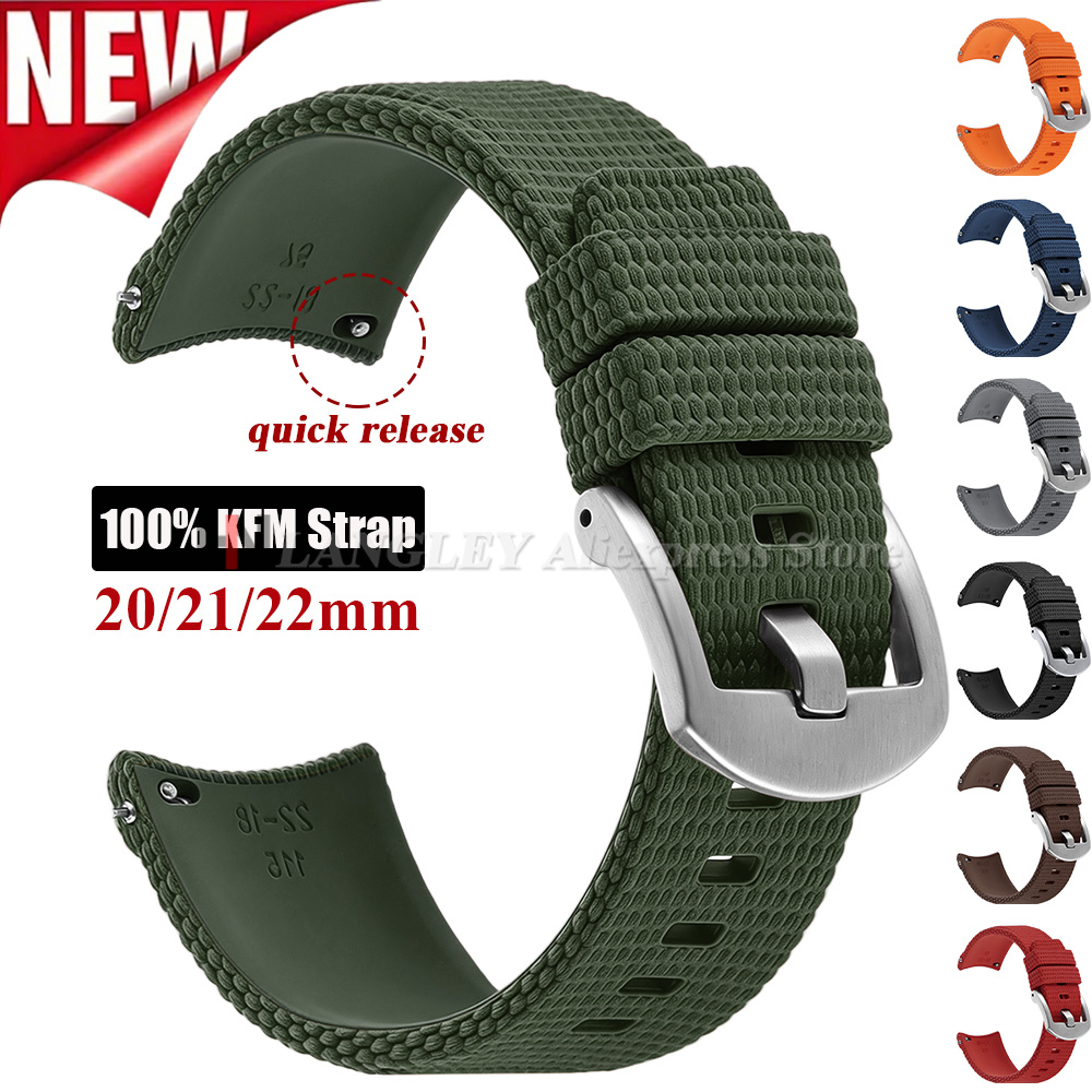 Omega Watch Seamaster - Omega Seamaster için floro kauçuk kayış
