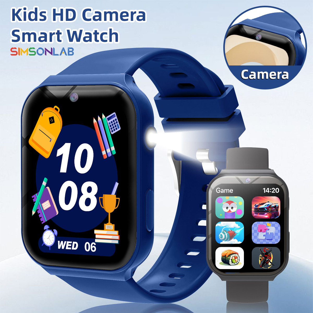 Smartwatch Watches Gift For Boys On Birthday - Çocuklar İçin Çalışma Ortakları HD Kamera