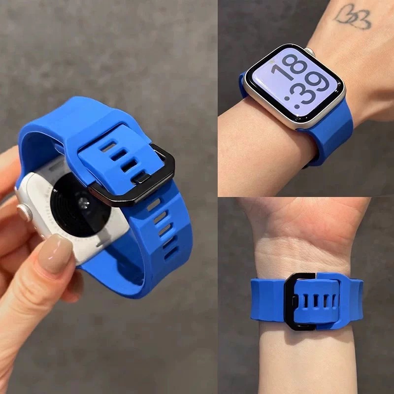 Smartwatch Premium Watches For Women - Premium Yumuşak Dalgalı Silikon Saat Kayışı