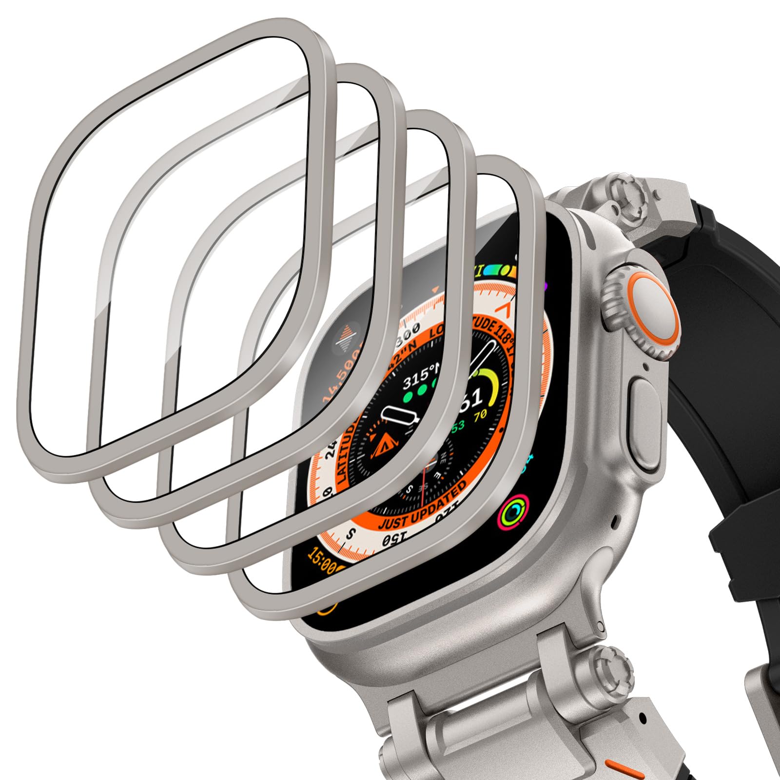 Smartwatch Apple Watches For Men - Alüminyum Alaşımlı Kasa + Temperli Cam