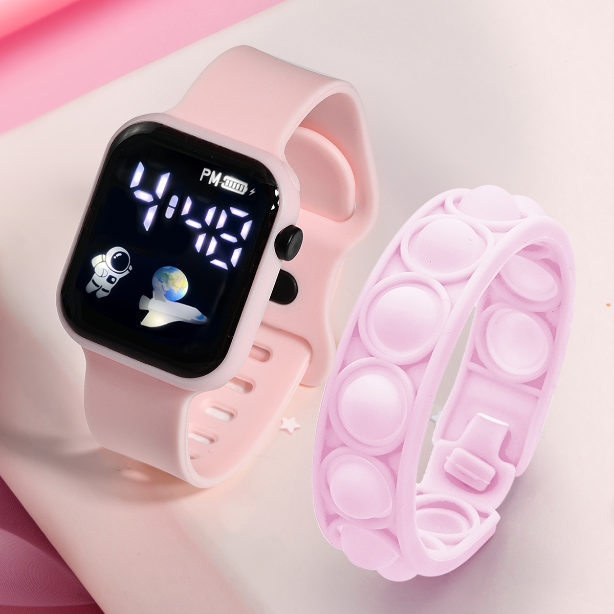 Smartwatch Watches For Girls - 2 adet akılı çocuk saati bilezik