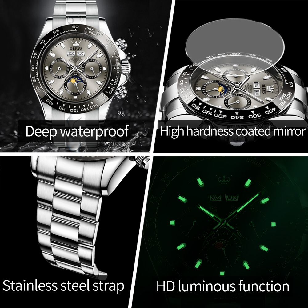 OLEVS 6654 Lüks Erkek Saat Chr - Omega Watch Seamaster incelemesi ve fiyatı