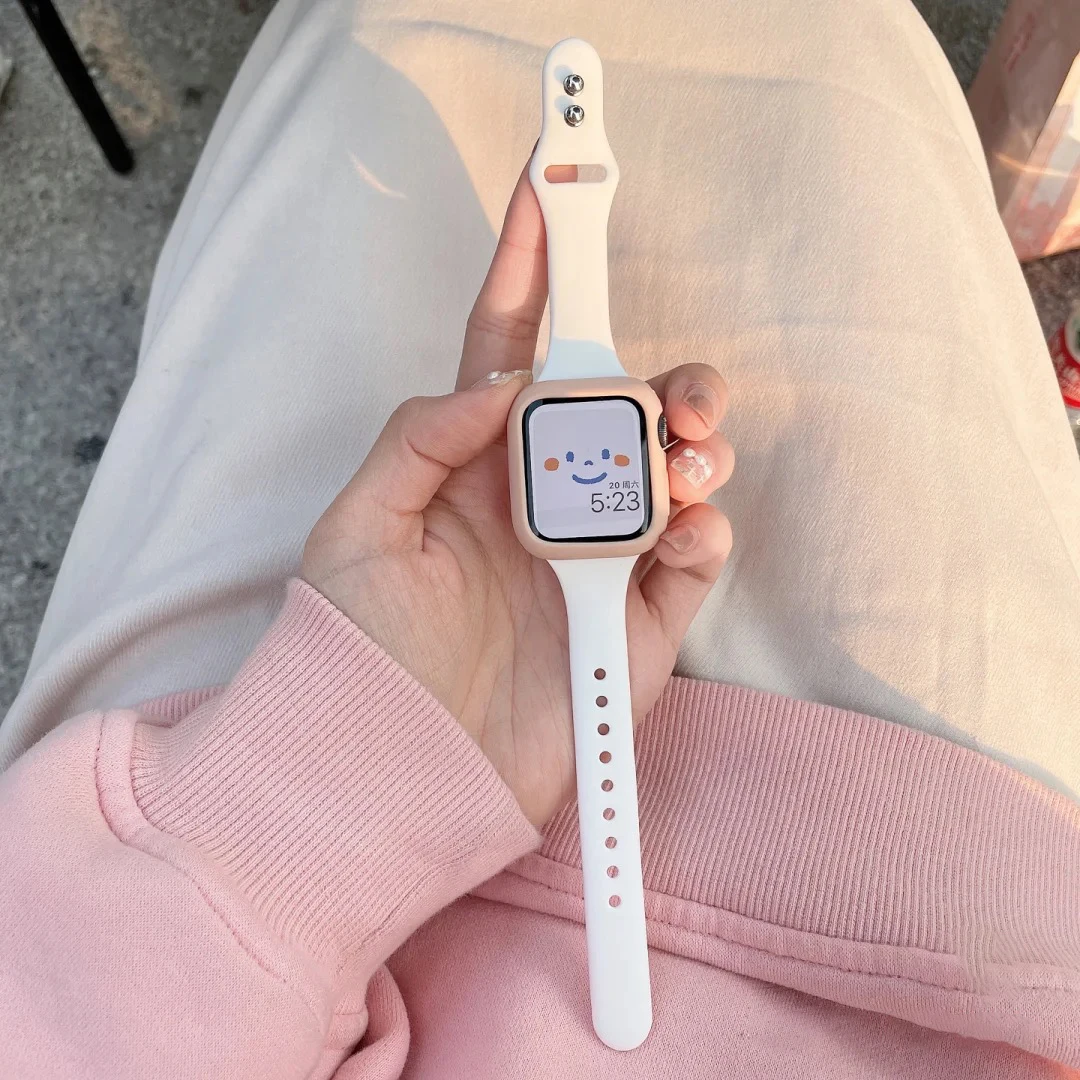 Apple watch bandı için ince Si - Smartwatch Apple Watches For Men incelemesi ve fiyatı